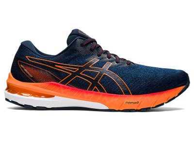 Tenis Para Correr Asics Gt-2000 10 Hombre Azules Naranjas | MX8647-418