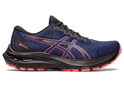 Tenis Para Correr Asics Gt-2000 11 GTX Mujer Negros Azules Azules | MX8085-687