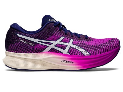 Tenis Para Correr Asics Magic Speed 2 Mujer Morados Blancos | MX5045-349