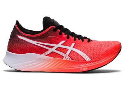 Tenis Para Correr Asics Magic Speed Mujer Naranjas Rojos Blancos | MX5662-981