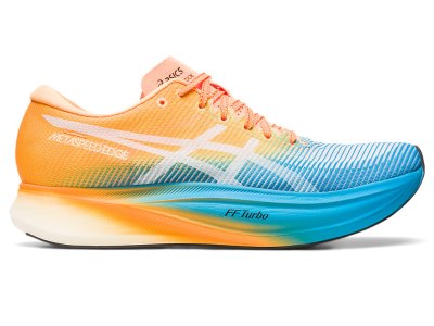 Tenis Para Correr Asics Metaspeed Edge+ Mujer Azules Naranjas | MX6894-716