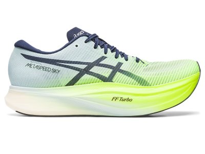 Tenis Para Correr Asics Metaspeed Sky+ Hombre Verdes Azules | MX1422-122