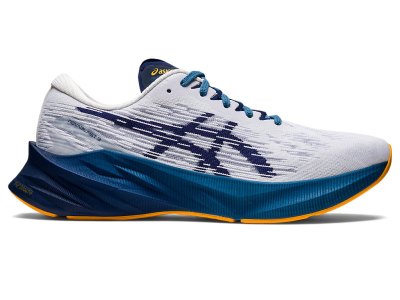 Tenis Para Correr Asics Novablast 3 Hombre Blancos Azules | MX1888-848