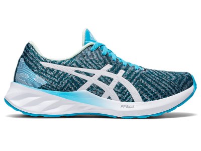 Tenis Para Correr Asics Roadblast Mujer Turquesa Claro Blancos | MX4814-135