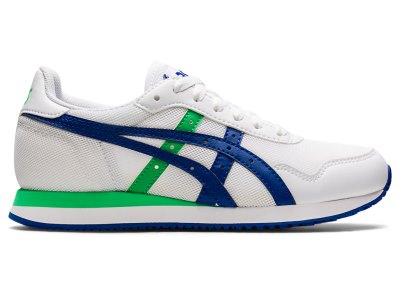 Tenis Para Correr Asics Tiger Runner Niños Blancos Azules | MX7337-679