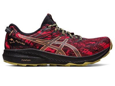 Tenis Para Trail Running Asics Fuji Lite 3 Hombre Rojos Negros | MX2966-450