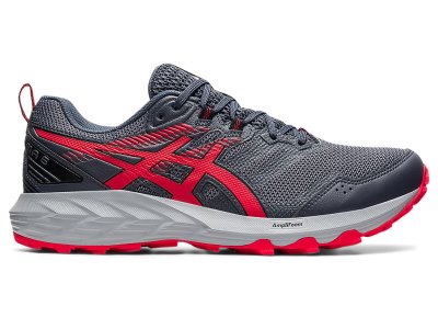 Tenis Para Trail Running Asics Gel-sonoma 6 Hombre Grises Rojos | MX3084-430