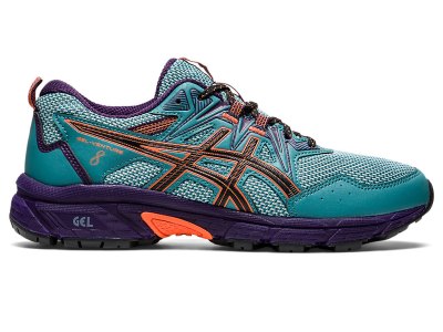 Tenis Para Trail Running Asics Gel-ventuRE 8 Mujer Azules Claro Verdes Oscuro Naranjas | MX5286-158