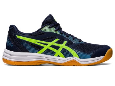 Tenis de Voleibol Asics Upcourt 5 Hombre Negros Verdes | MX2613-099