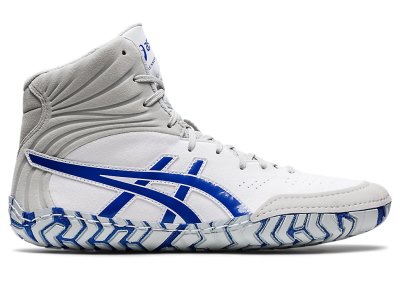 Zapatillas Wrestling Asics Aggressor 5 Hombre Blancos Azules | MX2576-016