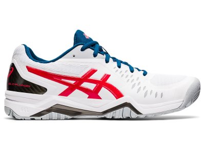 Zapatos de Tenis Asics Gel-challenger 12 Hombre Blancos Rojos | MX7319-095