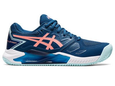 Zapatos de Tenis Asics Gel-challenger 13 Clay Mujer Azules Claro Coral | MX3803-918