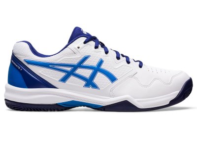 Zapatos de Tenis Asics Gel-dedicate 7 Clay Hombre Blancos Azules | MX8332-711