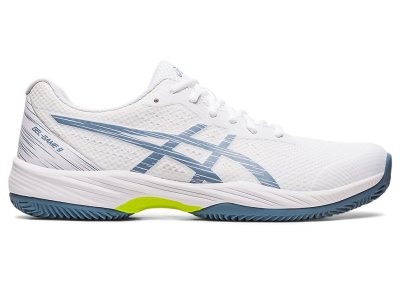 Zapatos de Tenis Asics Gel-game 9 Clay/Oc Hombre Blancos Grises Azules | MX2946-126