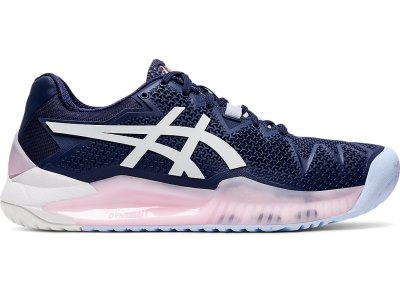 Zapatos de Tenis Asics Gel-resolution 8 Mujer Azul Marino Blancos | MX1085-897