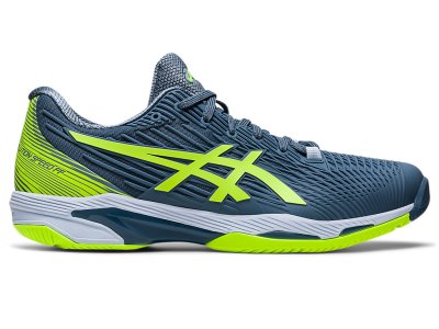 Zapatos de Tenis Asics Solution Speed FF 2 Hombre Grises Azules Verdes | MX7377-667