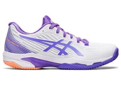 Zapatos de Tenis Asics Solution Speed FF 2 Clay Mujer Blancos Morados | MX7509-608